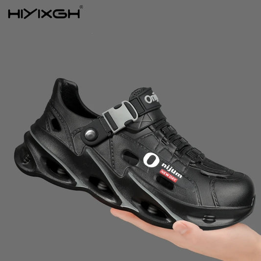 Men's Outdoor Sandals Sport Slippers Beach Slides Breathable Clogs Men Casual Garden Shoes Non-slip Hiking Men Outdoor Sandals