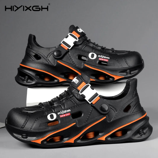 Men's Outdoor Sandals Sport Slippers Beach Slides Breathable Clogs Men Casual Garden Shoes Non-slip Hiking Men Outdoor Sandals